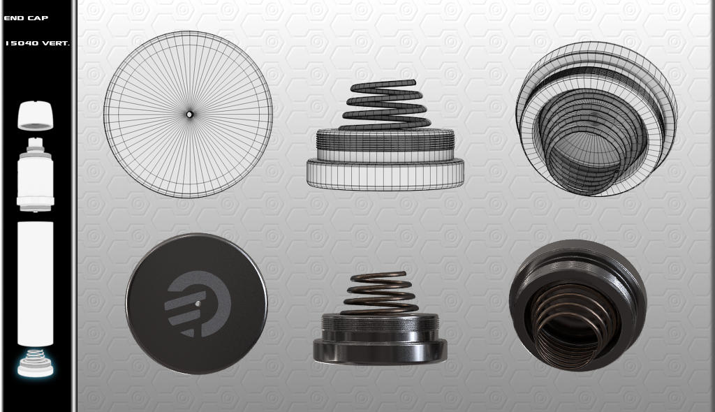 End-cap Wireframe Render by 4Vector on DeviantArt