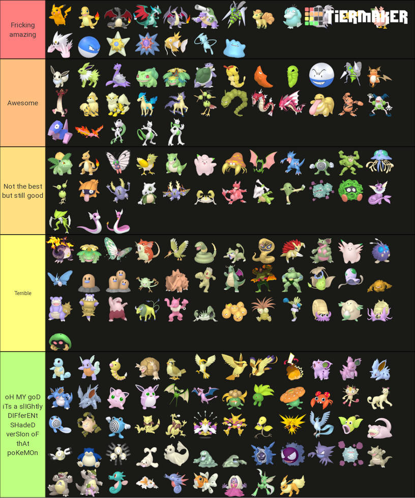 Shiny Pokemon Tier List By JHComixIsKewl On DeviantArt shiny-pokemon-tier-list-by-jhcomixiskewl-on-deviantart