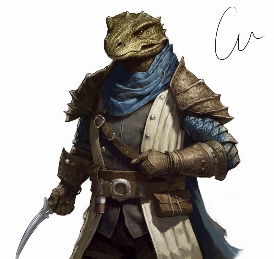 Dnd Lizardfolk Fighter by DraconicRosalia on DeviantArt