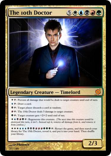 The 10th Doctor MTG Card by BlackRockSniper on DeviantArt The 10th Doctor MTG Card by BlackRockSniper on DeviantArt