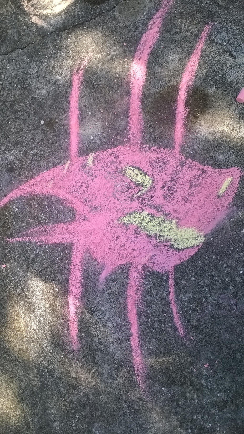 White Fang logo in chalk(i tried)