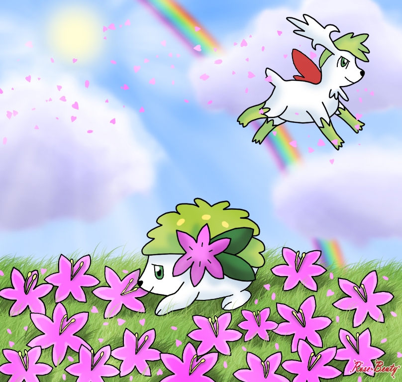 Shiny Shaymin by AngelRoseStar on DeviantArt