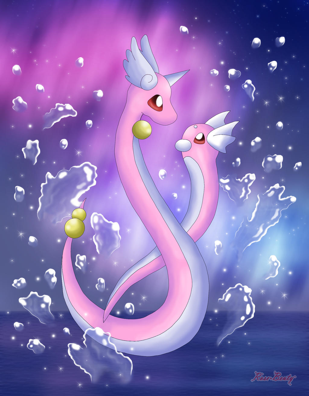 Dragonair and Dratini