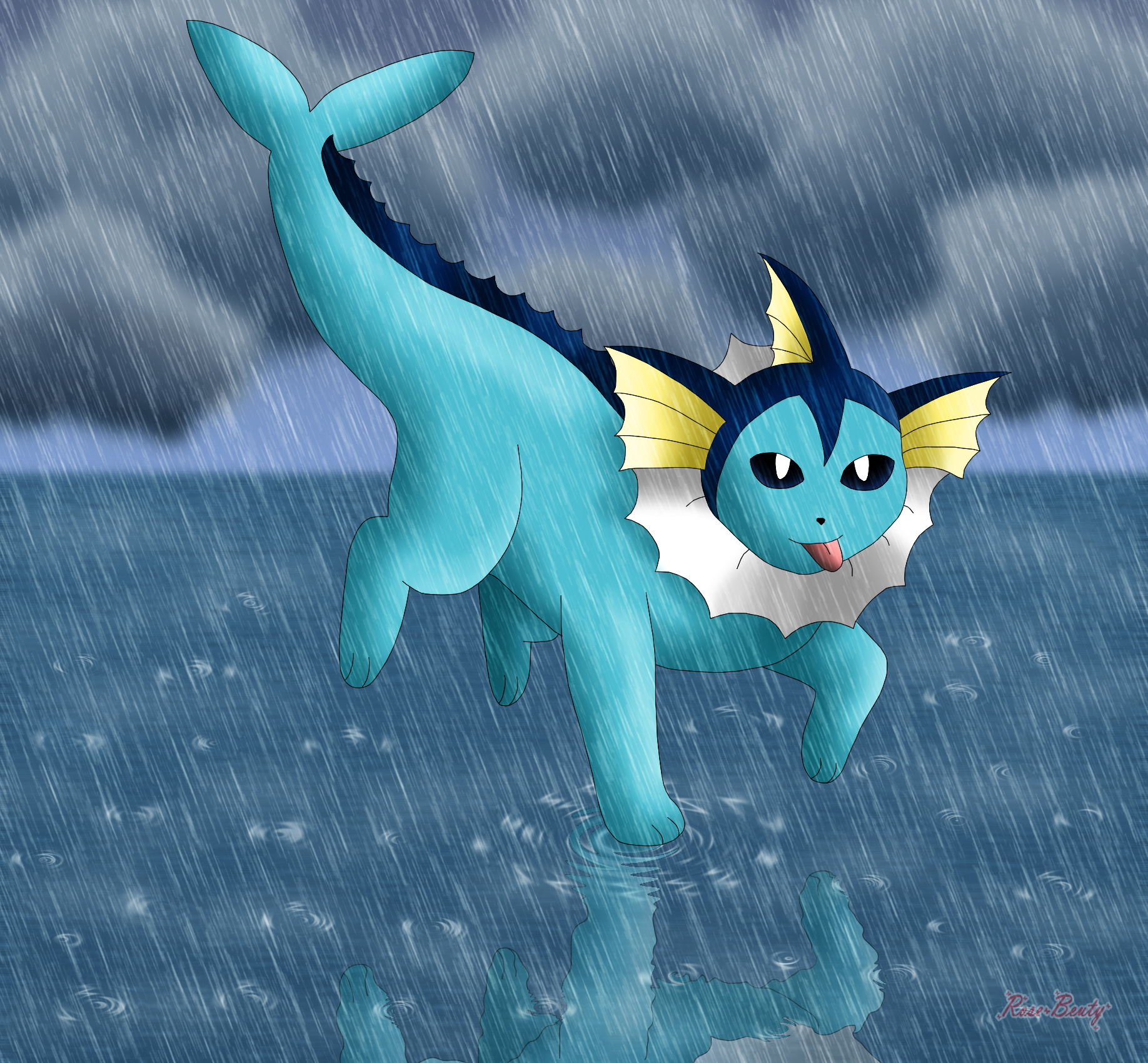 Vaporeon - Rainy Day