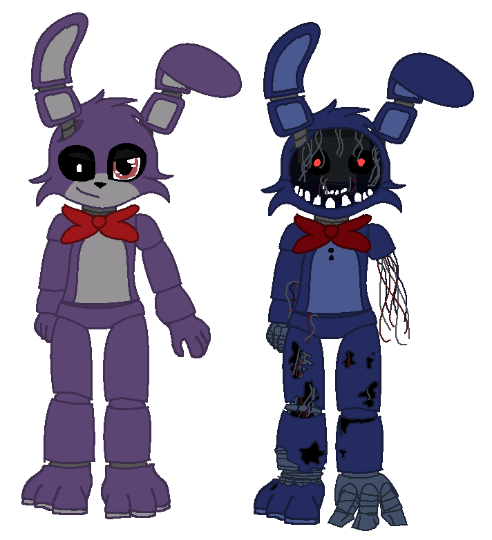 Bonnie and Faceless Bonnie by ChicaFazchicken on DeviantArt