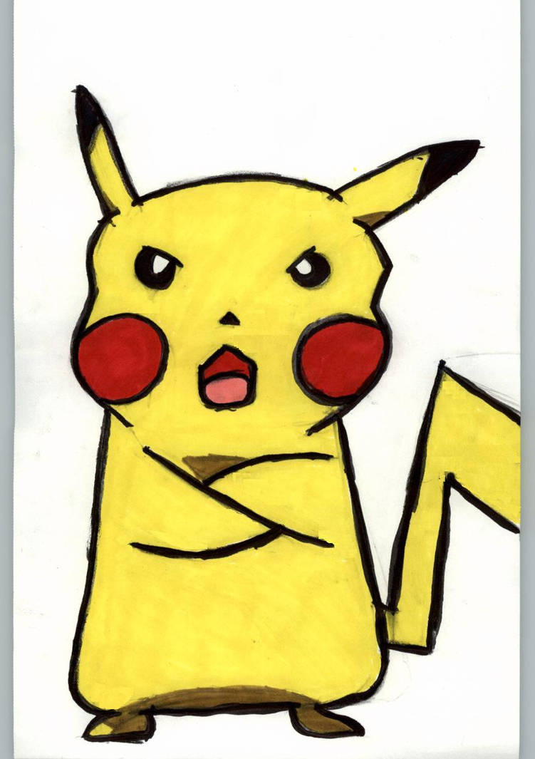 angry pikachu by drawde727 on DeviantArt