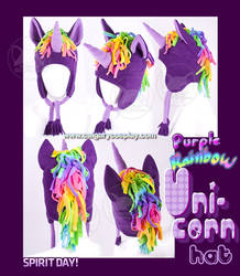 Spirit Day Purple Unicorn Hat