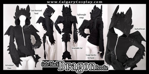 Cute Black Dragon Hoodie