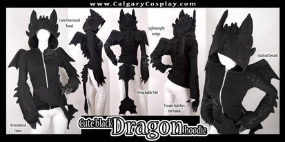 Cute Black Dragon Hoodie