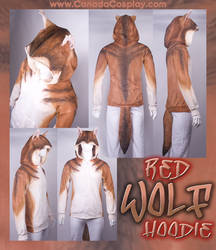 Red Wolf Hoodie by KayPikeFashion