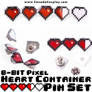 8-Bit Pixel Heart Container Pin Set