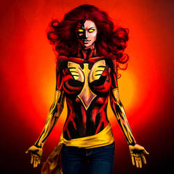 Dark Phoenix Bodypaint