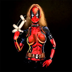 Lady Deadpool Bodypaint Animation