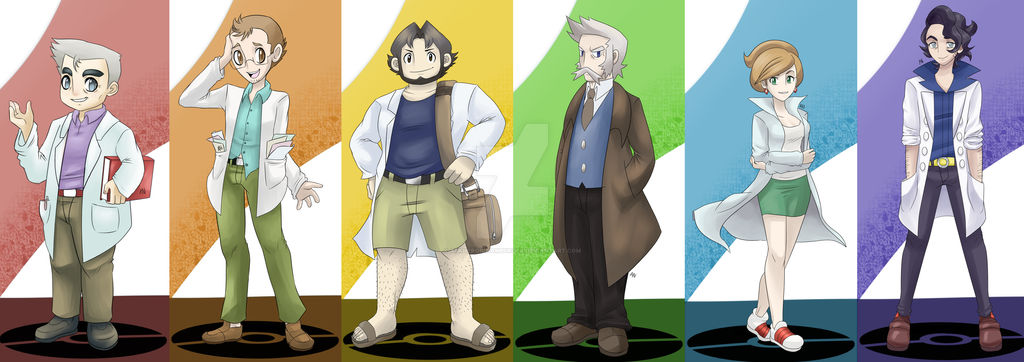 Professors In Pokemon The Professors of pokemon by AskHeroicHamburger on DeviantArt