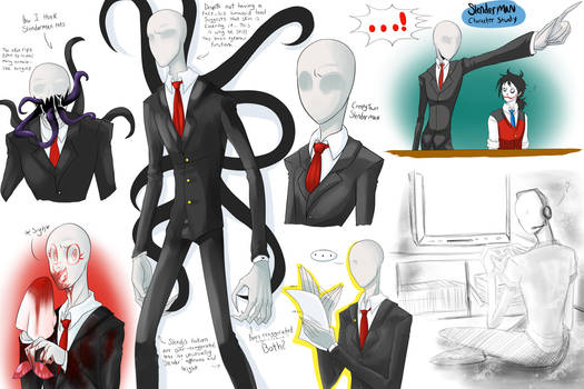 Creepy Character Study Coloured: Slenderman