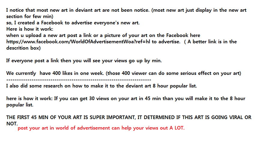 How to make your art in deviant art front cover.