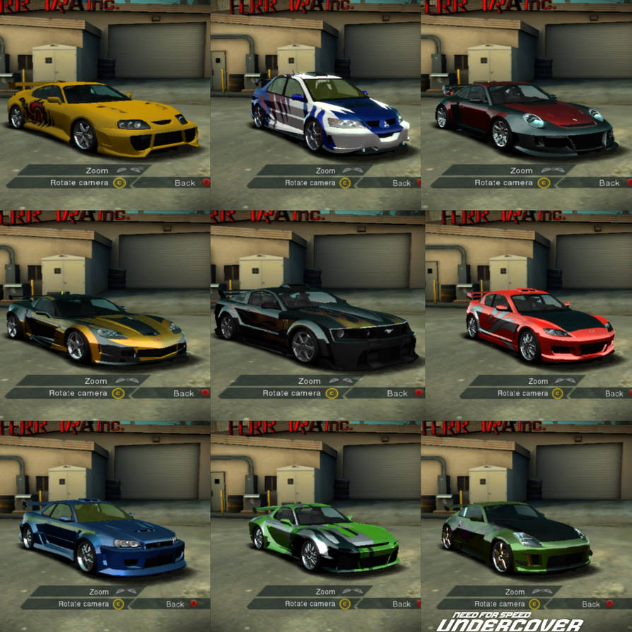 Need For Speed Undercover Car Collection By Nobodycallmeapunk On Deviantart