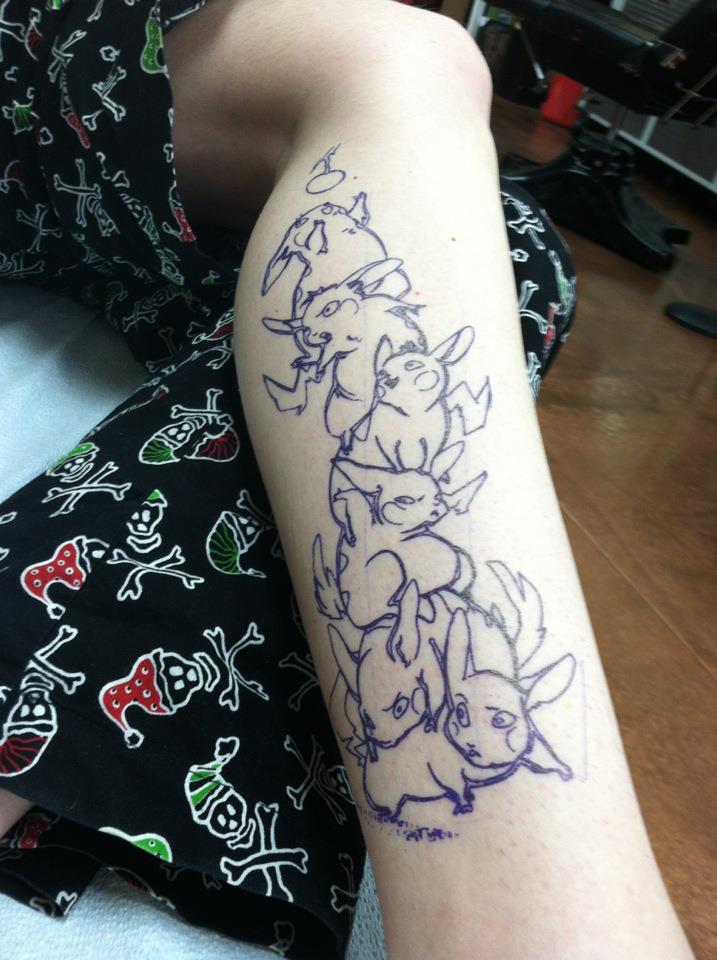Pikachu Tattoo Stencil by chibilombax on DeviantArt