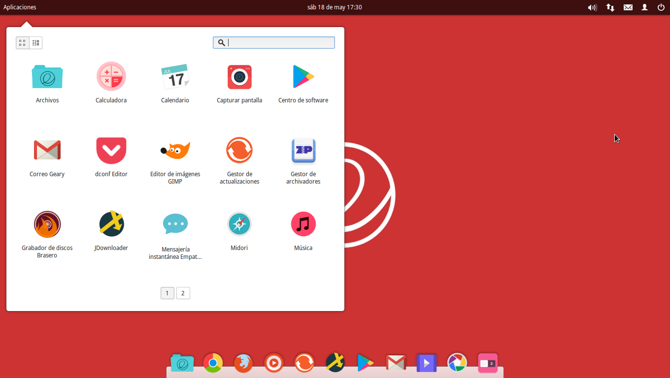 Elementary OS luna beta 2 Minimal