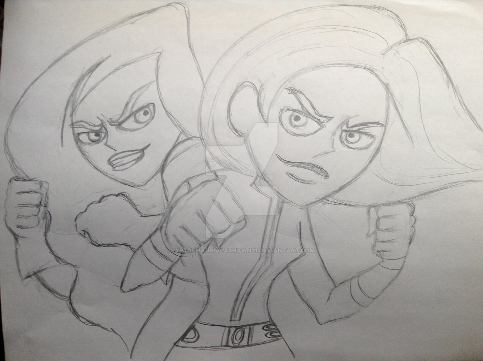 Kim possible sketch before ink and color by artdemaurialashawn21 on