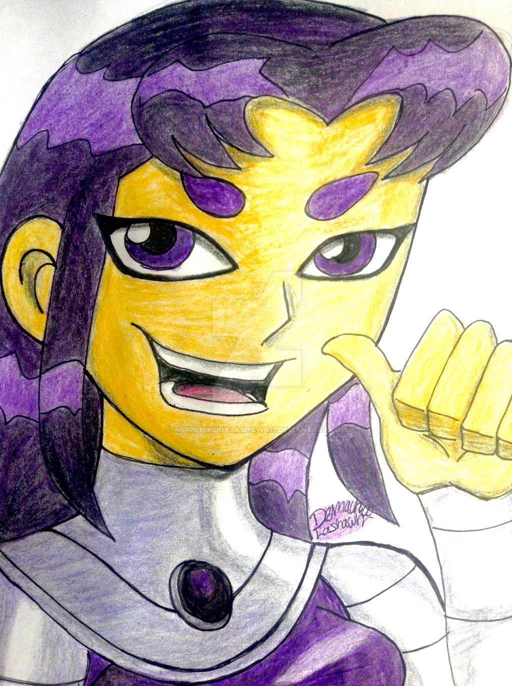Teen Titans: BlackFire by artdemaurialashawn21 on DeviantArt