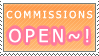 Commissions Open Stamp by xMandaChanStampsx
