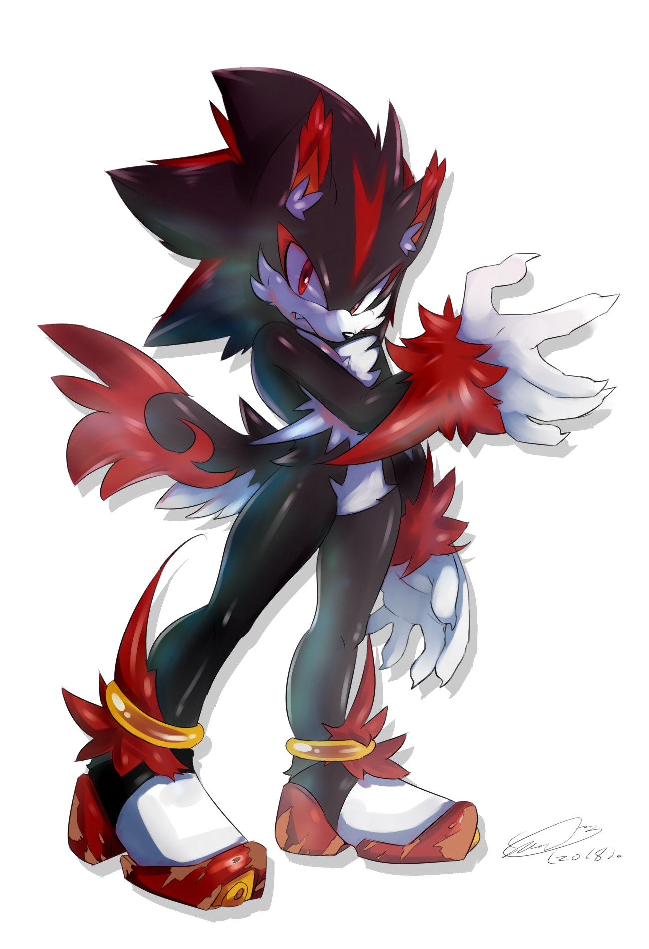 Shadow Rouge Wolf CE_Shadow wolf by f-sonic on DeviantArt