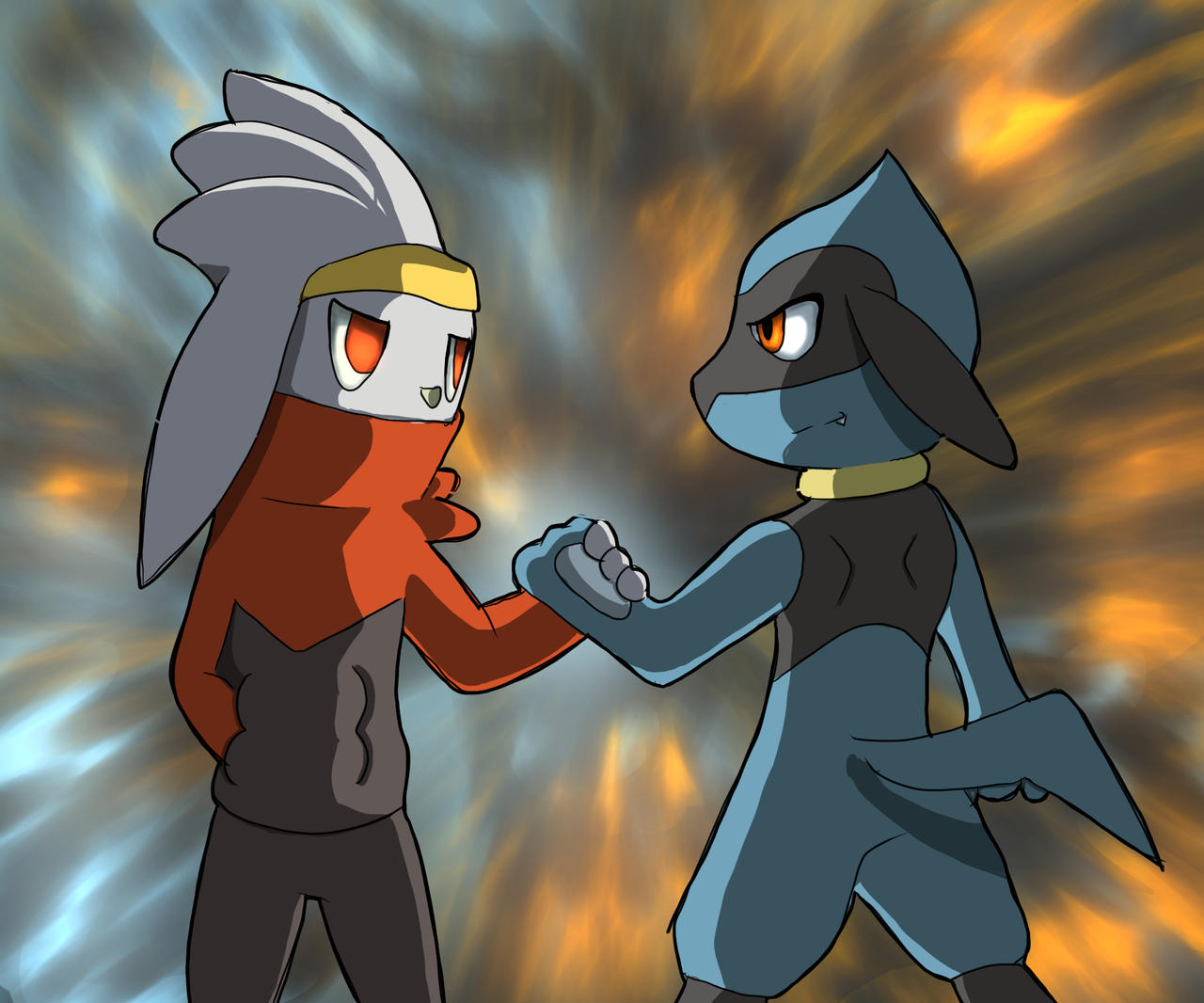 Raboot and Riolu: Friendship. by SpectorRaven on DeviantArt