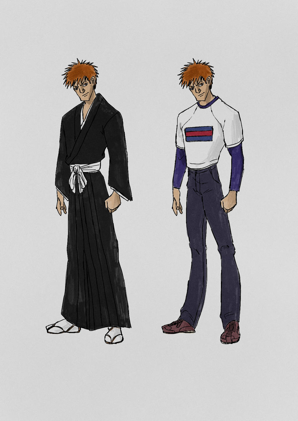 Ichigo Kurosaki in the style of X Men Evolution