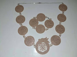 Viking pattern bracelet and necklace...