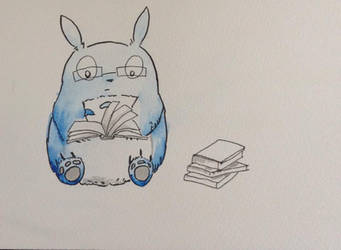 Totoro reading