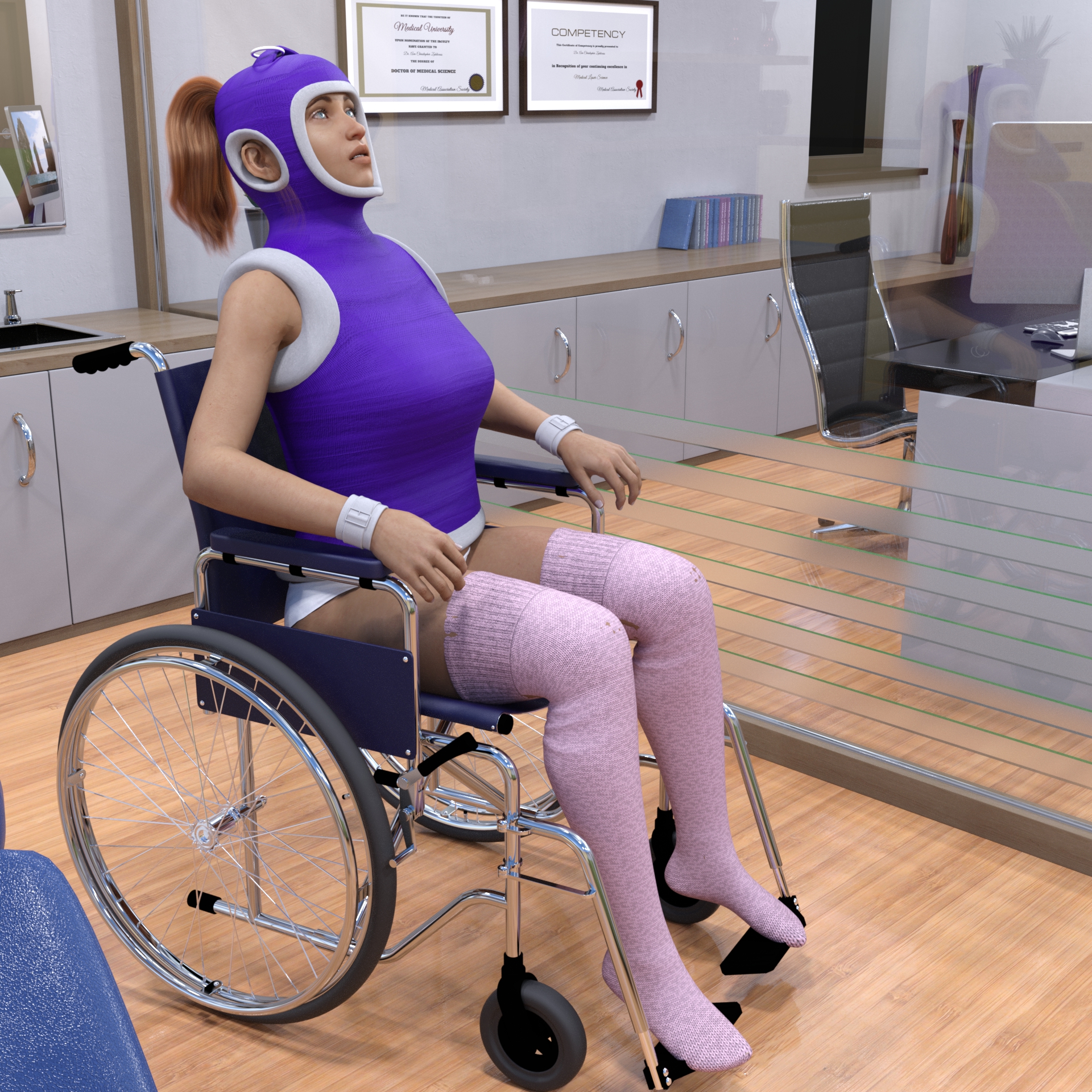 Fetish gips cast plaster cast