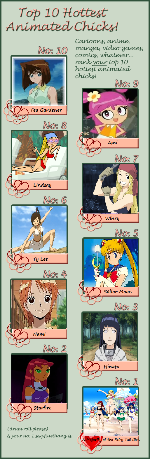 Top 10 Hottest Animated Women by HitmonchanMan on DeviantArt Top 10 Hottest Animated Women by HitmonchanMan on DeviantArt