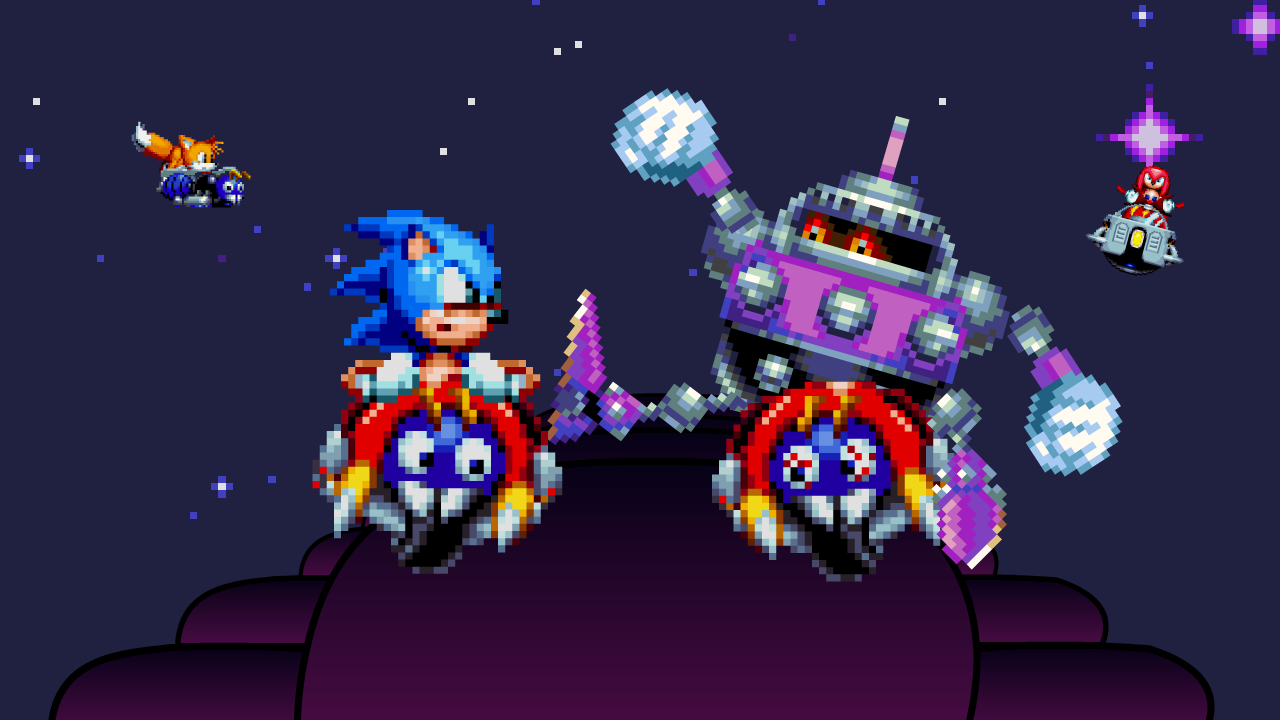 Mecha Sonic over Heavy Rider [Sonic Mania] [Requests]