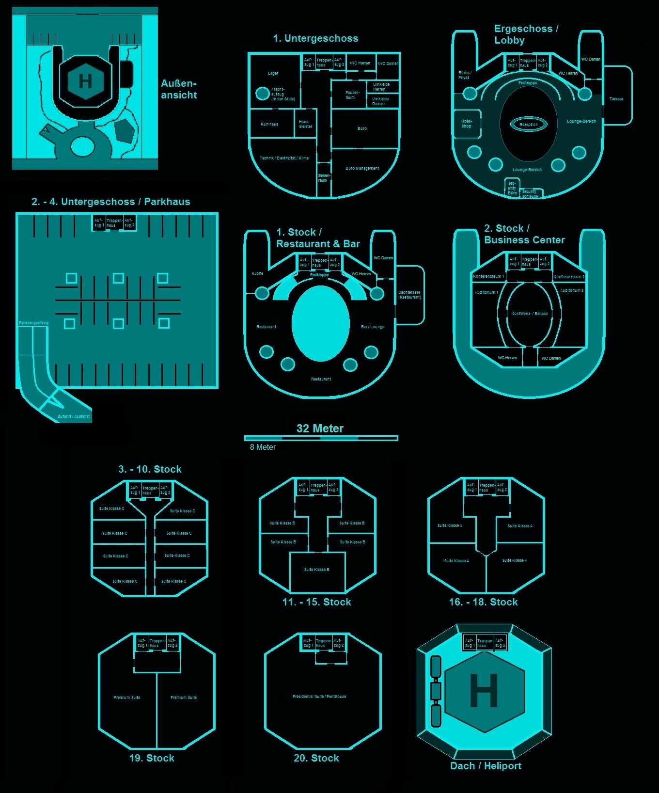 Shadowrun Hotel Floorplan (German)