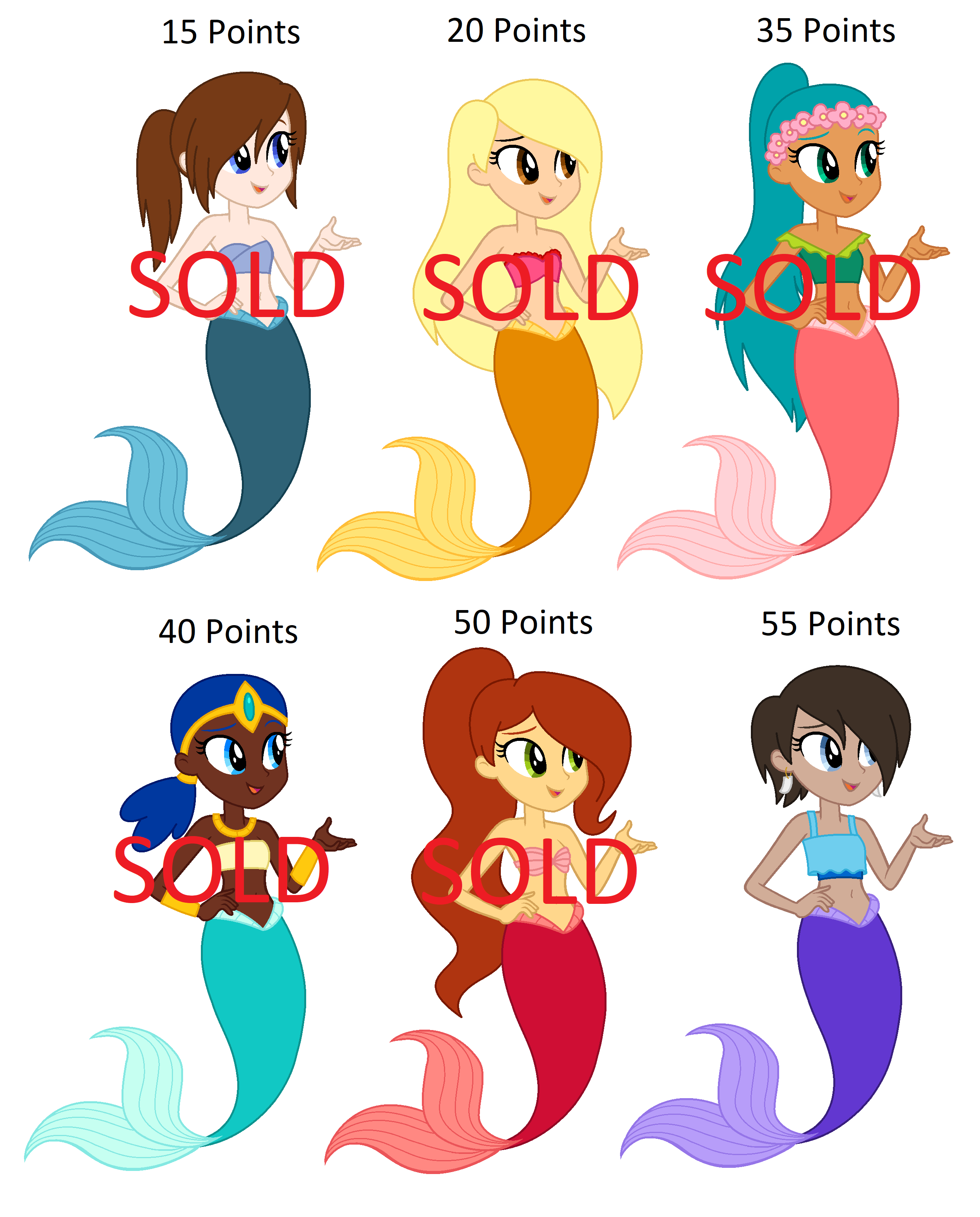 Mermaid adoptables #1 ((OPEN)) by ChloeHeartrocks on DeviantArt