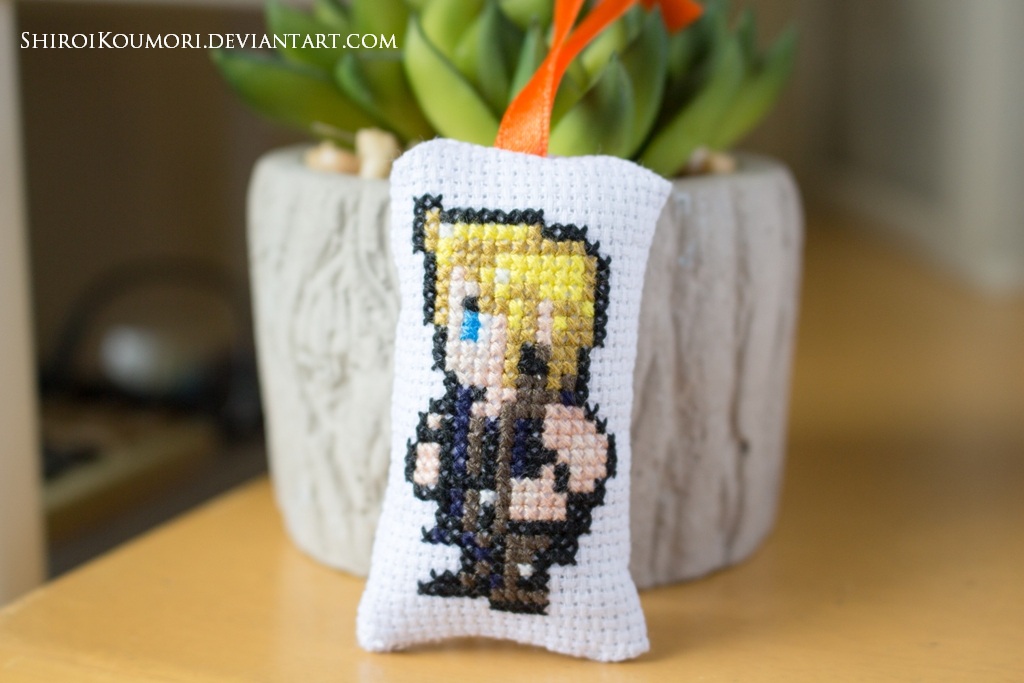 FFXV Prompto Cross Stitch Bag Tag