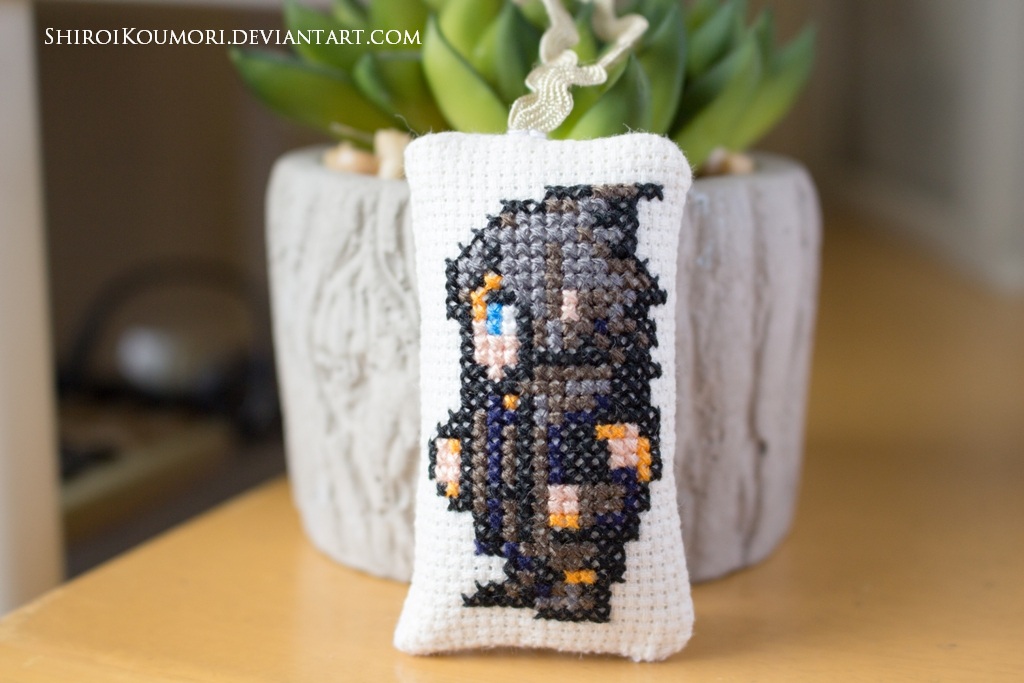 FFXV Noctis Cross Stitch Bag Tag (resubmit)