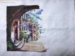 WIP Coastal View Cross Stitch by ShiroiKoumori