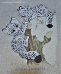 Snow Leopards Cross Stitch by ShiroiKoumori