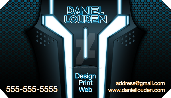 TRON Style Business Card front