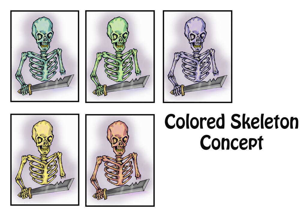 Skeleton Color Guide Colored Skeleton Page by OldJoeBlind on DeviantArt
