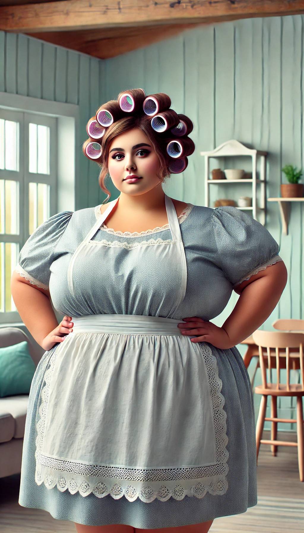Obese Lady Deviantart Obese woman in apron similar to Dona Florinda by lulaksk on DeviantArt