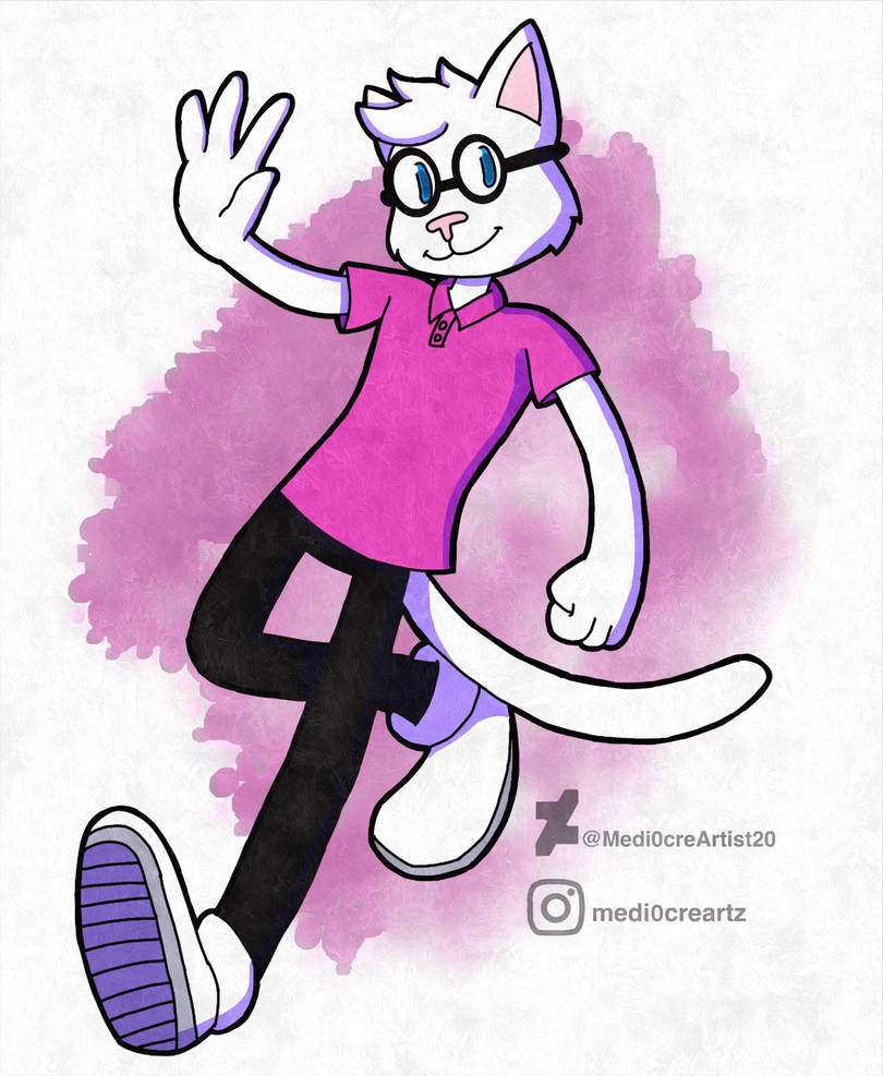 Geeky Rabbit Geeky The Cat (request) by Medi0creArtz on DeviantArt