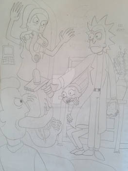 Rick and Morty fanart-sketch