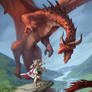 Saint George fightng a dragon