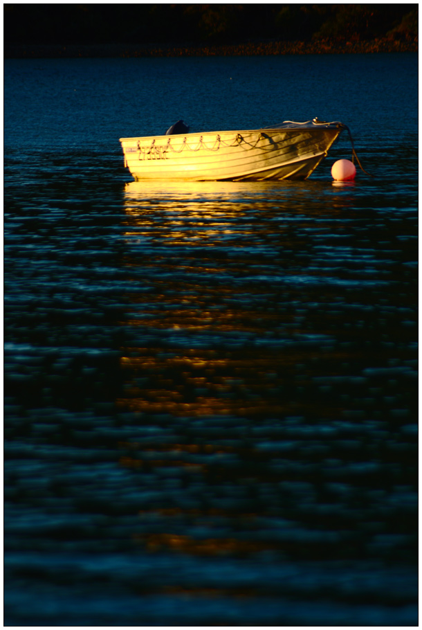 Boat at sunset