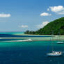 Moorea - reef and yachts 1