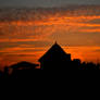 Prague sunset silhouette 1