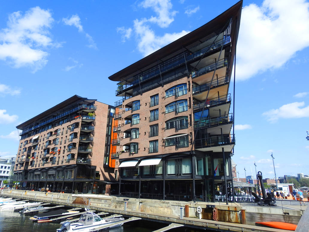 Oslo harbour apartment architecture - Norway by wildplaces on DeviantArt